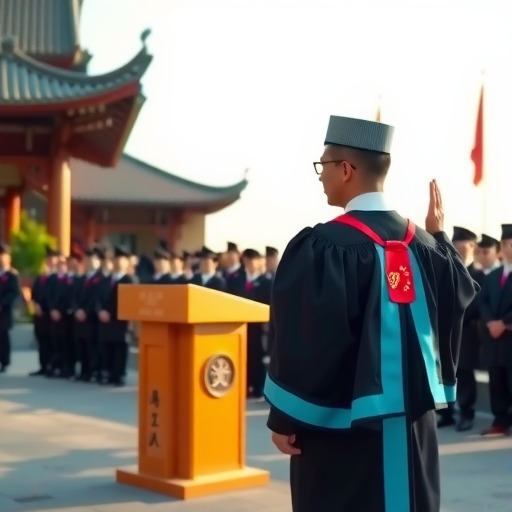 青春华章 向海图强丨中国海洋大学校长张峻峰带领海大师生庄严宣誓(图1)