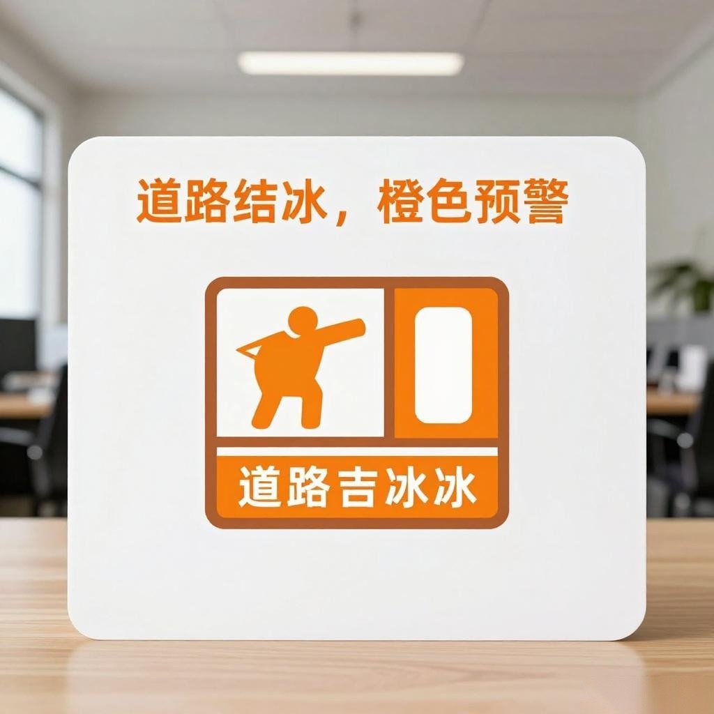 发布道路结冰橙色预警(图1) 发布道路结冰橙色预警(图1)