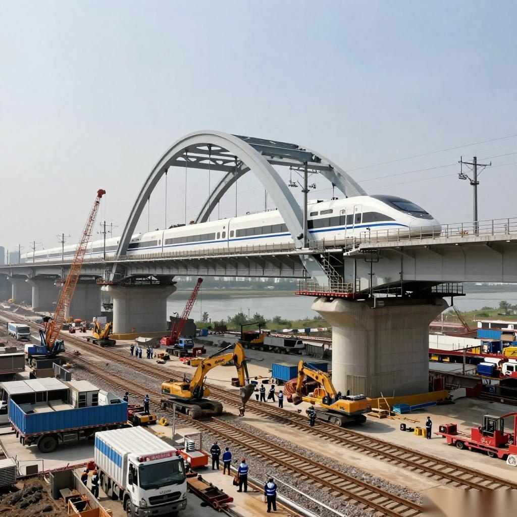 潍宿高铁山东段多处连续梁完成转体
