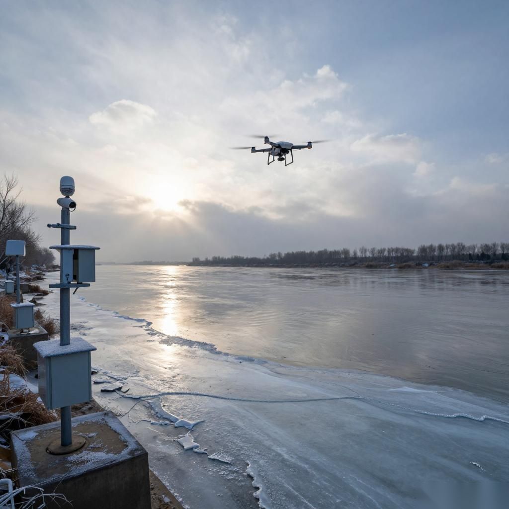 “天、地、人”冰凌监测感知体系就绪！12月1日起黄河山东段进入凌汛期