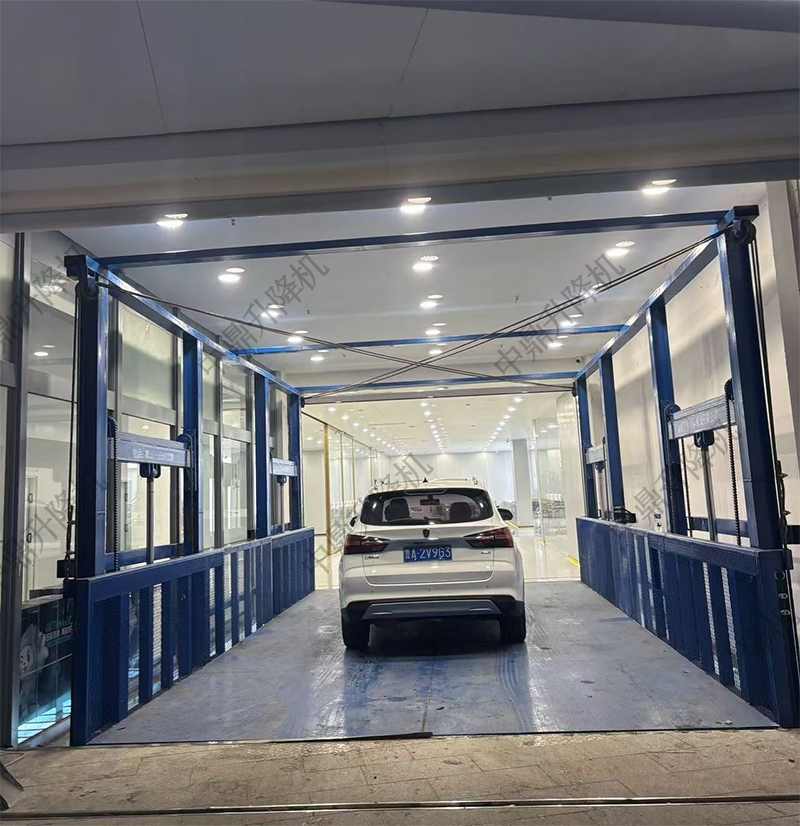 8米升程4缸8柱导轨式汽车货梯 2025-11-30(图2)