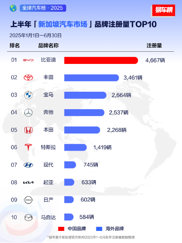 2025上半年比亚迪领跑全球多个新能源汽车市场(图6)