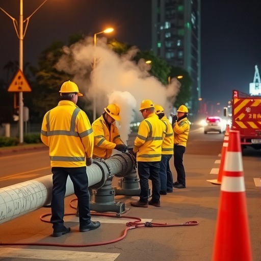济南花园路供暖管道破裂正在抢修 济南热力集团:预计12月18日2:00前抢修完成(图1) 济南花园路供暖管道破裂正在抢修 济南热力集团:预计12月18日2:00前抢修完成(图1)