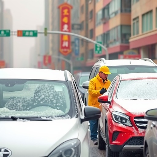 外交部点赞！山东交警街头为过往车辆擦雪，