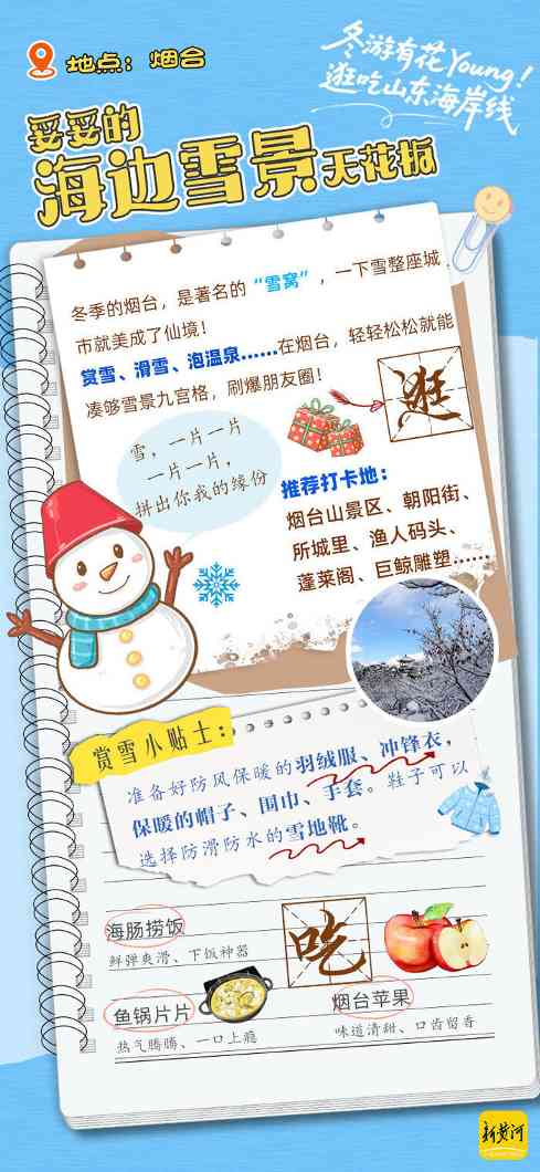 冬游齐鲁新花young！领取你的山东海岸线逛吃手账 | 青春华章 向海图强(图3)