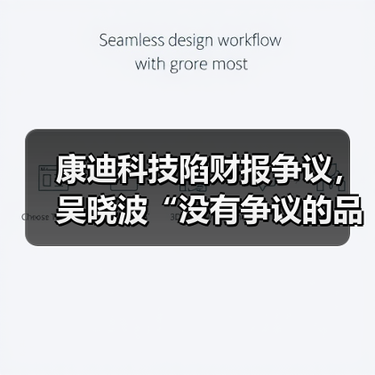 康迪科技陷财报争议，吴晓波“没有争议的品