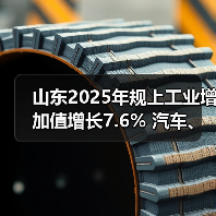 山东2025年规上工业增加值增长7.6% 汽车、铁路船舶、电气机械等行业均两位数增长(图3)