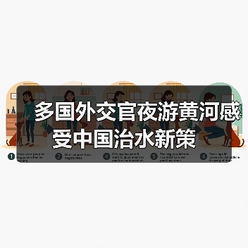 多国外交官夜游黄河感受中国治水新策(图3) 多国外交官夜游黄河感受中国治水新策(图2)