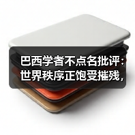 巴西学者不点名批评:世界秩序正饱受摧残,罪魁祸首是“这么一个国家”(图1) 巴西学者不点名批评:世界秩序正饱受摧残,罪魁祸首是“这么一个国家”(图1)