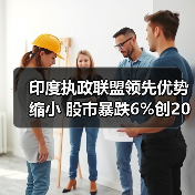 印度执政联盟领先优势缩小 股市暴跌6%创2020年初以来最大单日跌幅(图3) 印度执政联盟领先优势缩小 股市暴跌6%创2020年初以来最大单日跌幅(图3)