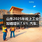 山东2025年规上工业增加值增长7.6% 汽车、铁路船舶、电气机械等行业均两位数增长(图3)