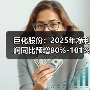 巨化股份:2025年净利润同比预增80%-101%(图1) 巨化股份:2025年净利润同比预增80%-101%(图1)