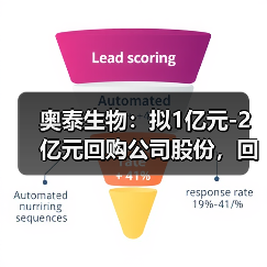 奥泰生物：拟1亿元-2亿元回购公司股份，