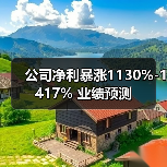 公司净利暴涨1130%-1417% 业绩