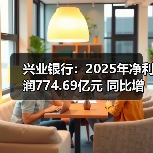 兴业银行：2025年净利润774.69亿元 同比增长0.34%(图1)