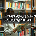 兴业银行净利润774.69亿元同比增长0.34%(图3) 兴业银行净利润774.69亿元同比增长0.34%(图3)