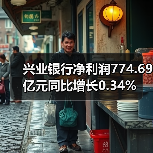 兴业银行净利润774.69亿元同比增长0.34%(图4) 兴业银行净利润774.69亿元同比增长0.34%(图4)