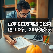 山东港口万吨级泊位突破400个，20条新
