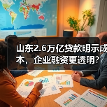 山东2.6万亿贷款明示成本，企业融资更透