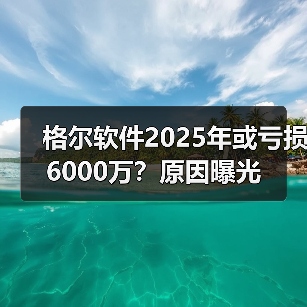 格尔软件2025年或亏损6000万？原因曝光(图3)