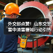 外交部点赞！山东交警雪中清雪暖城行动引热议(图4)