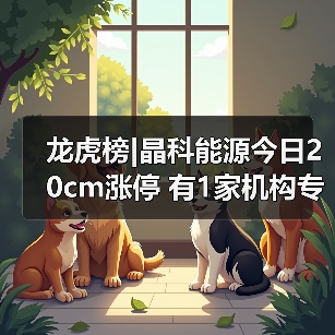 龙虎榜|晶科能源今日20cm涨停 有1家机构专用席位净卖出2.41亿元(图2)