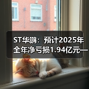 ST华鹏：预计2025年全年净亏损1.94亿元—2.63亿元(图3)