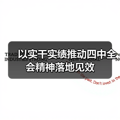 以实干实绩推动四中全会精神落地见效(图2) 以实干实绩推动四中全会精神落地见效(图2)