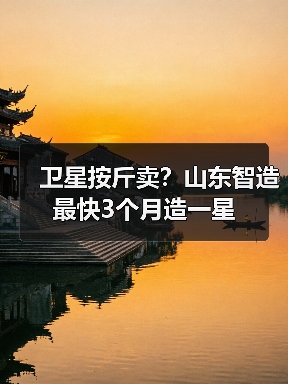 卫星按斤卖？山东智造最快3个月造一星(图1)