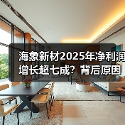 海象新材2025年净利润增长超七成？背后原因曝光(图2)