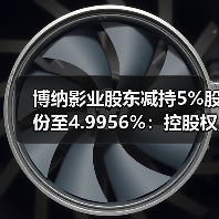 博纳影业股东减持5%股份至4.9956%：控股权稳定(图2)