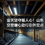 雪天坚守暖人心！山东交警暖心助行引外交点赞(图4)