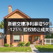 新疆交建净利暴增50%-125% 股权转