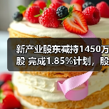 新产业股东减持1450万股 完成1.85%计划，股价或受冲击？(图2)