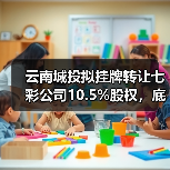 云南城投拟挂牌转让七彩公司10.5%股权，底价2.93亿引关注(图4)