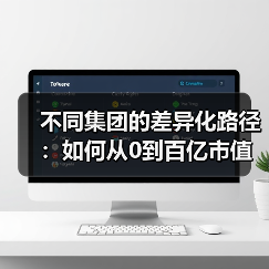 不同集团的差异化路径:如何从0到百亿市值(图3) 不同集团的差异化路径:如何从0到百亿市值(图3)