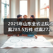 2025年山东全省法院收案281.5万件 结案272.8万件(图4) 2025年山东全省法院收案281.5万件 结案272.8万件(图4)