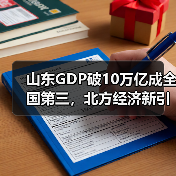 山东GDP破10万亿成全国第三，北方经济新引擎如何打造？
