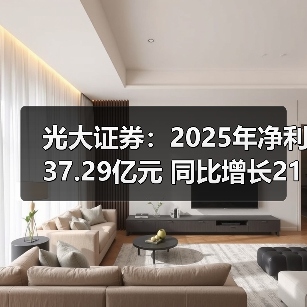 光大证券:2025年净利37.29亿元 同比增长21.92%(图2) 光大证券:2025年净利37.29亿元 同比增长21.92%(图2)