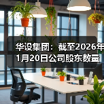 华设集团：截至2026年1月20日公司股东数量为28784户(图3)