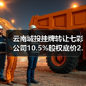 云南城投挂牌转让七彩公司10.5%股权底价2.93亿(图2)