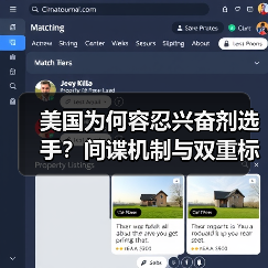 美国为何容忍兴奋剂选手？间谍机制与双重标准争议