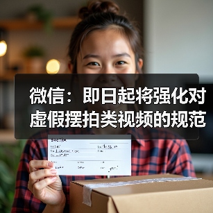 微信：即日起将强化对虚假摆拍类视频的规范治理(图1)