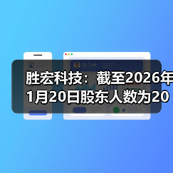 胜宏科技：截至2026年1月20日股东人数为203050户(图4)